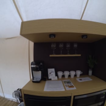 Pampered Wilderness - The mini bar with mini fridge and keurig. - Vacation Rentals Near Me - Olympia, Washington Pampered Wilderness - The mini bar with mini fridge and keurig. - Vacation Rentals Near Me - Olympia, Washington