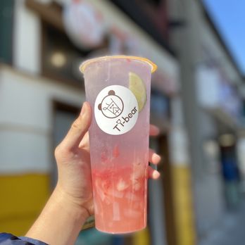 Tibear - Lychee Sparking Water - Bubble Tea Near Me - Berkeley, California Tibear - Lychee Sparking Water - Bubble Tea Near Me - Berkeley, California