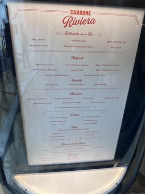 Menu photo 1 Carbone Riviera Las Vegas, NV Menu photo 1 Carbone Riviera Las Vegas, NV