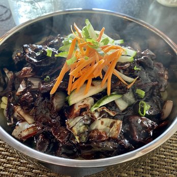 Fuchai - Jajangmyeon (Korean noodles topped w a thick sauce made of chunjang, vegetables, diced meat/seafood of choice if desired) - Korean Near Me - Miami, Florida