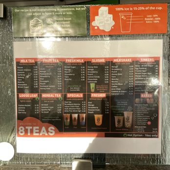 8Teas Bubble - menu - Coffee & Tea Near Me - Rancho Cordova, California