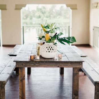 Washington Park Boathouse - Tropical florals on rustic table and benches at the boathouse. (Photo by Decorus Photography.) - Venues & Event Spaces Near Me - Denver, Colorado Washington Park Boathouse - Tropical florals on rustic table and benches at the boathouse. (Photo by Decorus Photography.) - Venues & Event Spaces Near Me - Denver, Colorado