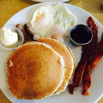 Annia's Kitchen - Stack w/ 2 eggs, 2 bacon & 2 sausages - American Near Me - El Monte, California Annia's Kitchen - Stack w/ 2 eggs, 2 bacon & 2 sausages - American Near Me - El Monte, California