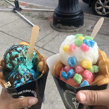 CRMD - On the right Strawberry lemon w/mochi On the left nilla cookie dough & mint chocolate chip with chocolate drizzle - Ice Cream & Frozen Yogurt Near Me - Columbus, Ohio CRMD - On the right Strawberry lemon w/mochi On the left nilla cookie dough & mint chocolate chip with chocolate drizzle - Ice Cream & Frozen Yogurt Near Me - Columbus, Ohio