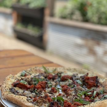 Forager Brewery - Margherita Pizza with sausage - Breweries Near Me - Rochester, Minnesota
