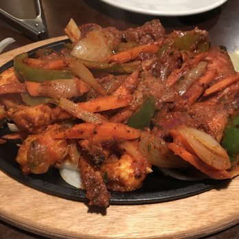 India House - Mixed Grill (hot plate)  *must get* variety of meat was fun but the shrimp was my favorite of it all. - Indian Near Me - Sandy, Utah