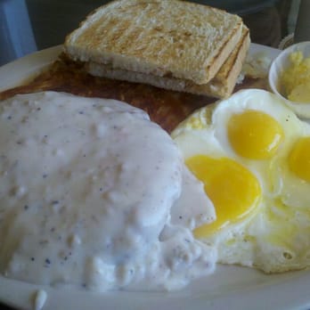 Patty's Eggnest - Country Fried Steak,3 eggs, hashbrown & toast-Aug 2011 - Breakfast & Brunch Near Me - Everett, Washington