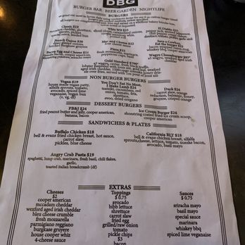 DBG - Food menu - Burgers Near Me - Philadelphia, Pennsylvania