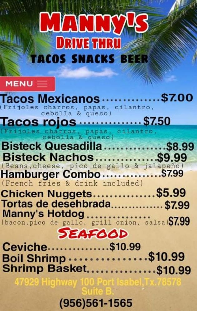 Manny's — Mexican restaurant in Port Isabel