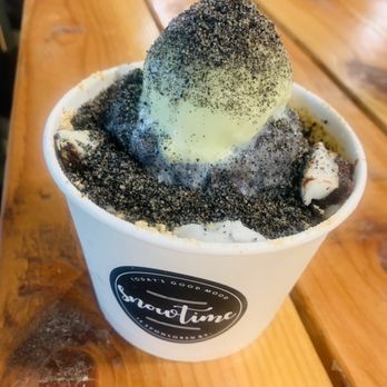 Snowtime - Black sesame snow with match ice cream no almonds - Coffee & Tea Near Me - Chandler, Arizona Snowtime - Black sesame snow with match ice cream no almonds - Coffee & Tea Near Me - Chandler, Arizona