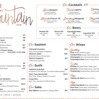 Fountain Bar - Menu Nov 2021 - Cocktail Bars Near Me - Los Angeles, California Fountain Bar - Menu Nov 2021 - Cocktail Bars Near Me - Los Angeles, California