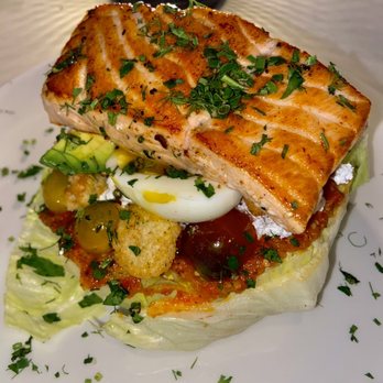 Moxies - Salmon Wedge Salad - Lounges Near Me - Miami, Florida Moxies - Salmon Wedge Salad - Lounges Near Me - Miami, Florida
