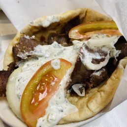Gyro Sandwich on Pita Bread Sandwich