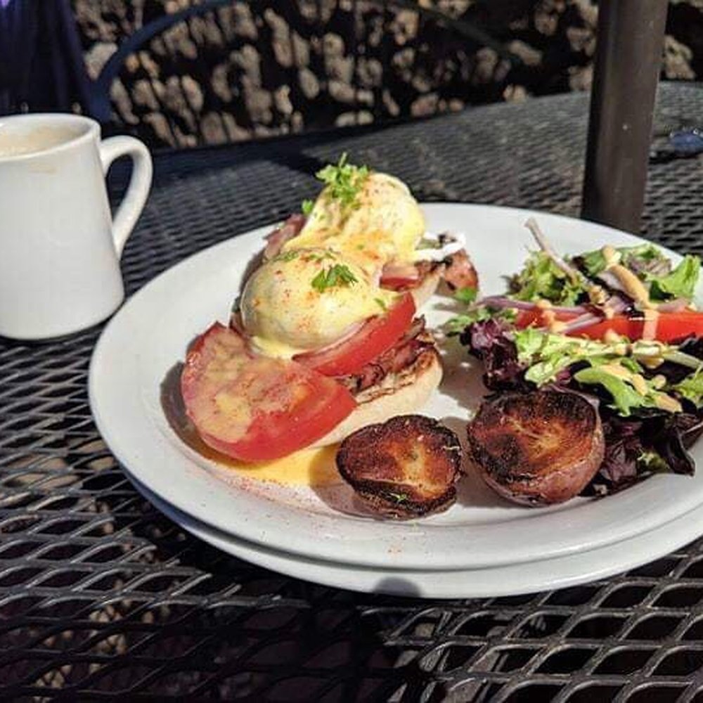 La Provence - Tomato avocado egg Benedict + ham - French Near Me - Kula, Hawaii