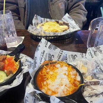 Spikes Keg O Nails - Chilli and Philly Streak! - American Near Me - Grayling, Michigan Spikes Keg O Nails - Chilli and Philly Streak! - American Near Me - Grayling, Michigan