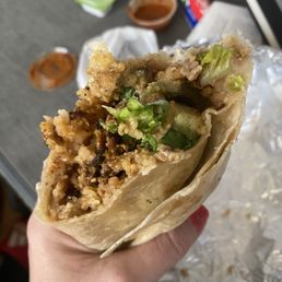 Burrito with chicken and jalapeños Burrito with chicken and jalapeños