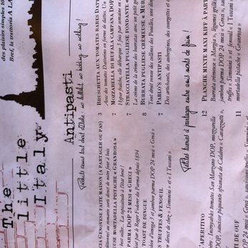 The Little Italy - Menu - Italian Near Me - Paris, 75 The Little Italy - Menu - Italian Near Me - Paris, 75