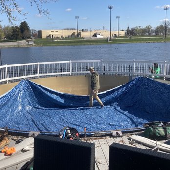 AAA Liner Replacements - Putting in the new liner - Pool & Hot Tub Service Near Me