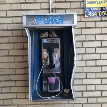 Bellflower - The last working public phone in the state (?) outside the front door - New American Near Me - Ypsilanti, Michigan