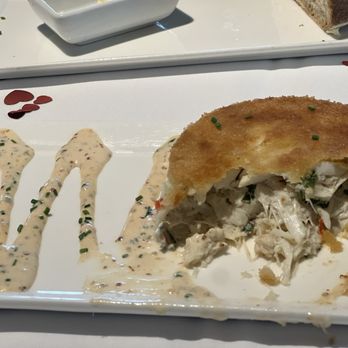 Eddie V's Prime Seafood - Oops! I started eating it before I took the picture, Jumbo Lump Crab Cake - Seafood Near Me - El Segundo, California Eddie V's Prime Seafood - Oops! I started eating it before I took the picture, Jumbo Lump Crab Cake - Seafood Near Me - El Segundo, California