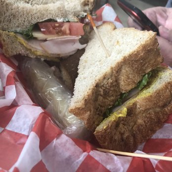 Mom's Front Porch - Turkey sandwich. The bread is really thick but very very light and nice and freshly made. - Desserts Near Me - Luling, Texas Mom's Front Porch - Turkey sandwich. The bread is really thick but very very light and nice and freshly made. - Desserts Near Me - Luling, Texas