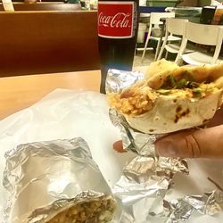 Asada burrito and Mexican coke