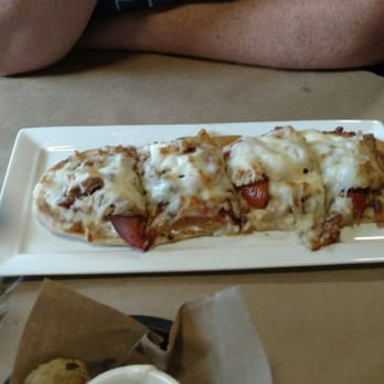 One Main Tap and Grill - Chicken Ranch Flatbread. Crust was soggy. - New American Near Me - Randolph, Vermont One Main Tap and Grill - Chicken Ranch Flatbread. Crust was soggy. - New American Near Me - Randolph, Vermont