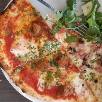 Robusto - a slice of pizza and a salad - Pizza Near Me - Granby, Quebec Robusto - a slice of pizza and a salad - Pizza Near Me - Granby, Quebec