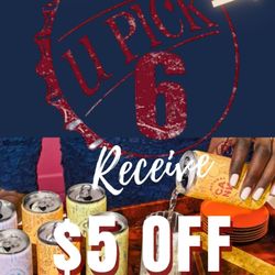Pick 6 & Receive $5 off !