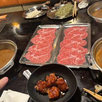 Shabuya - Volcano karage and #8 iron steak meat! - Soup Near Me - Milpitas, California Shabuya - Volcano karage and #8 iron steak meat! - Soup Near Me - Milpitas, California