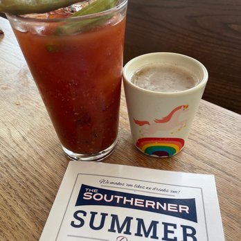 The Southerner - Bloody Mary with vegetables and a snit of beer - Southern Near Me - Saugatuck, Michigan The Southerner - Bloody Mary with vegetables and a snit of beer - Southern Near Me - Saugatuck, Michigan