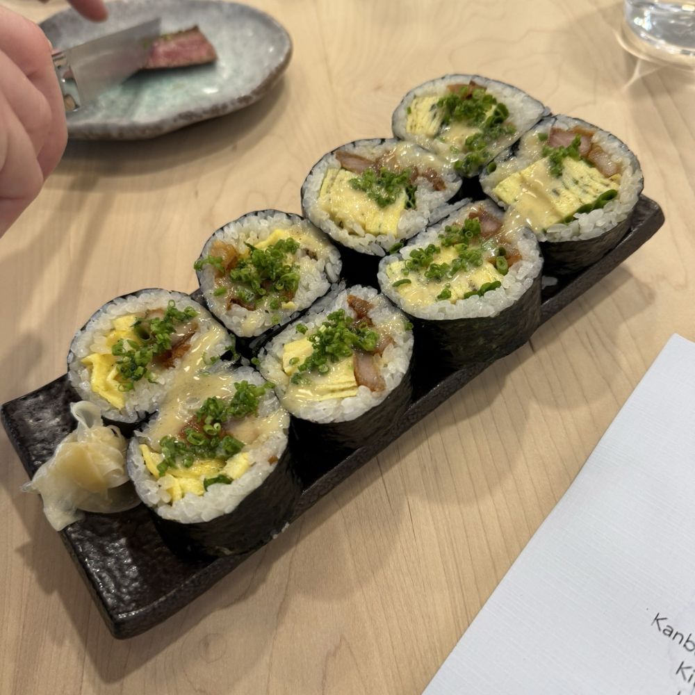 Breakfast sushi roll