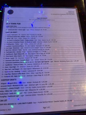Menu photo 2 Old Town Pub Bordentown, NJ