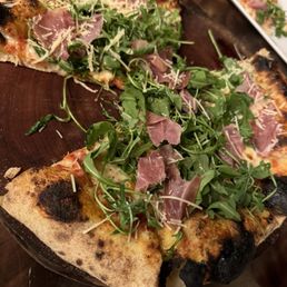 Pizza with arugula and prosciutto. Pizza with arugula and prosciutto.