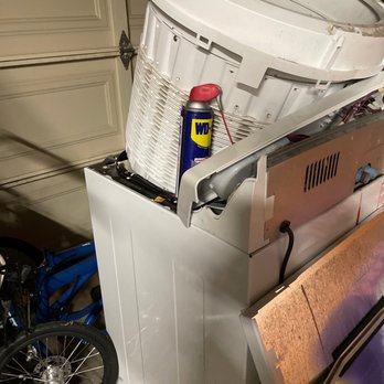 Accord Appliance - Washer left in pieces with tub on top. - Appliances & Repair Near Me