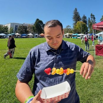 The Bizerkeley Food Festival - glazed fruits, Rainbow - Food Tours Near Me
