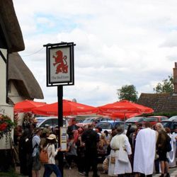 The Red Lion Pub and Inn - Front of premise on a Gorsedd day