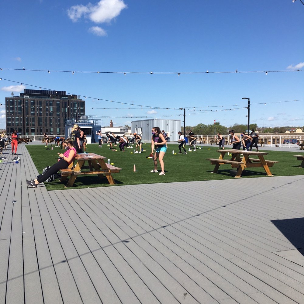 Hi-Lawn - Group exercise class on the rooftop - Cocktail Bars Near Me - Washington, DC, District of Columbia