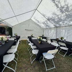 Perez Party Rentals - Tent Setup With Chairs and Tables In Moreno Valley