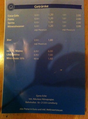 Menu photo 1 Gyros Ecke Lüneburg, NI