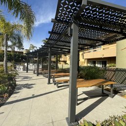 Grill area and tables