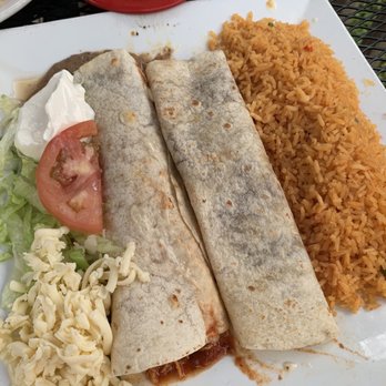 Las Brasas Grill - 2 burritos with no sauce (would have come with red) - Mexican Near Me - East Aurora, New York