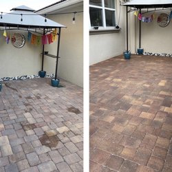 American Family Exteriors - Before on the left and after on the right.