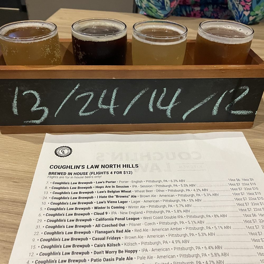Coughlin's Law Kitchen & Brew Pub - Flight - American Near Me - Pittsburgh, Pennsylvania