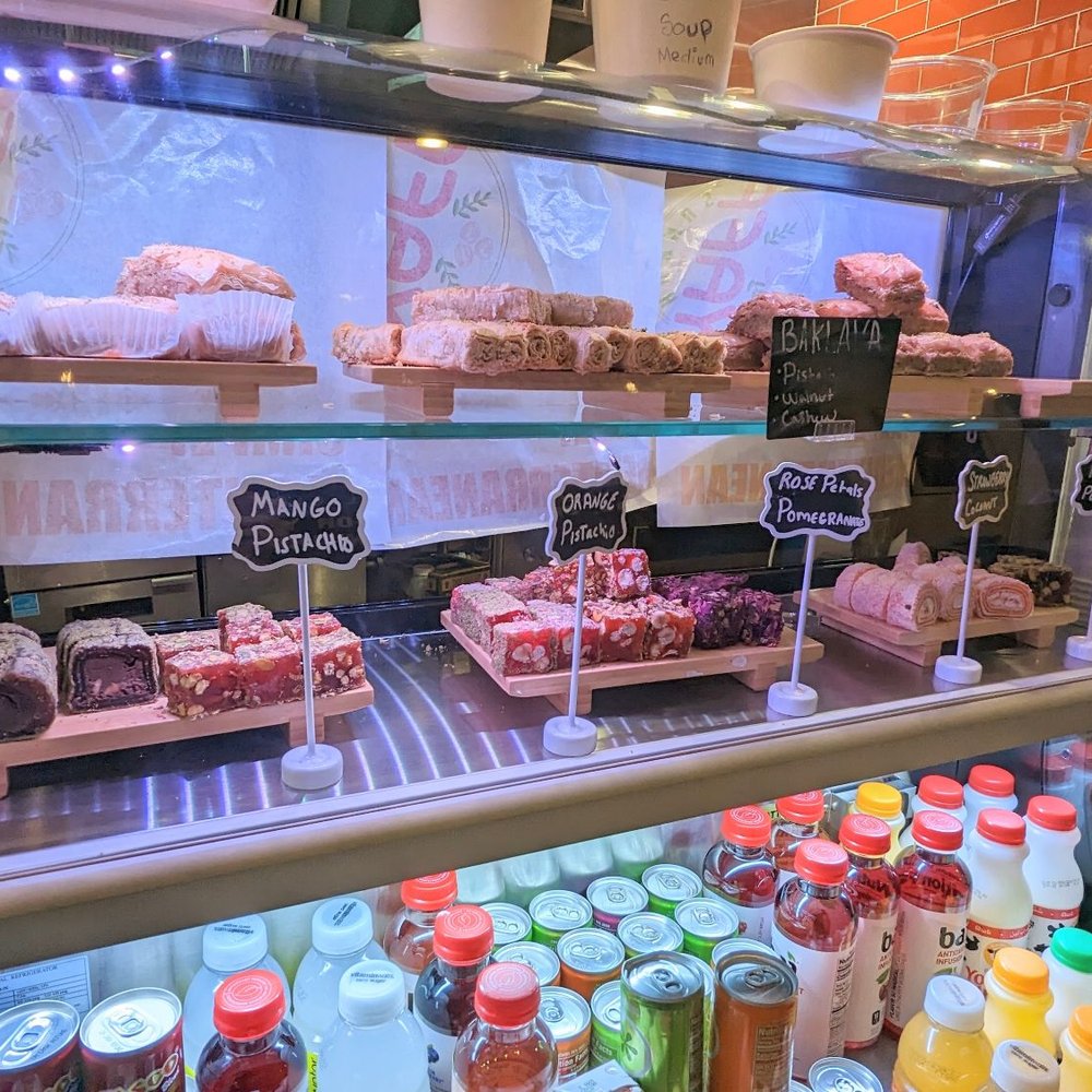 Yafa Hummus - Dessert case - Mediterranean Near Me - Dublin, California Yafa Hummus - Dessert case - Mediterranean Near Me - Dublin, California