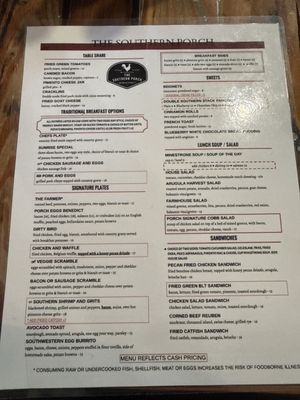 Menu photo 2 Southern Porch Alpharetta, GA