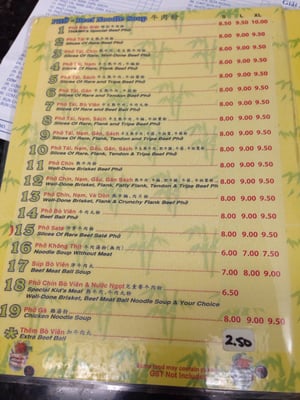 Menu photo 6 Pho Thanh Calgary, AB