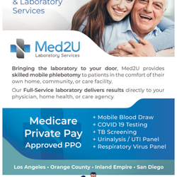 Med2U Mobile Laboratory Services - In-Home Blood Draw for you, your loved one, or your healthcare practice.