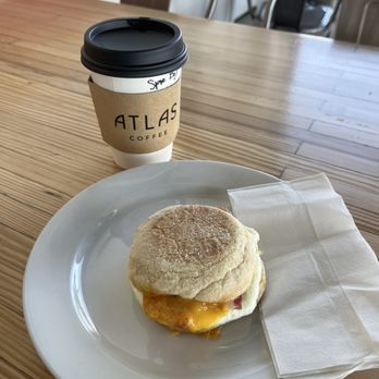 Atlas Coffee - Spring Bouquet with Oat Milk Bacon Breakfast Sandwich - Coffee & Tea Near Me - Englewood, Colorado Atlas Coffee - Spring Bouquet with Oat Milk Bacon Breakfast Sandwich - Coffee & Tea Near Me - Englewood, Colorado