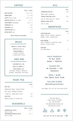 Menu photo 5 Island Provisions Johns Island, SC Menu photo 5 Island Provisions Johns Island, SC